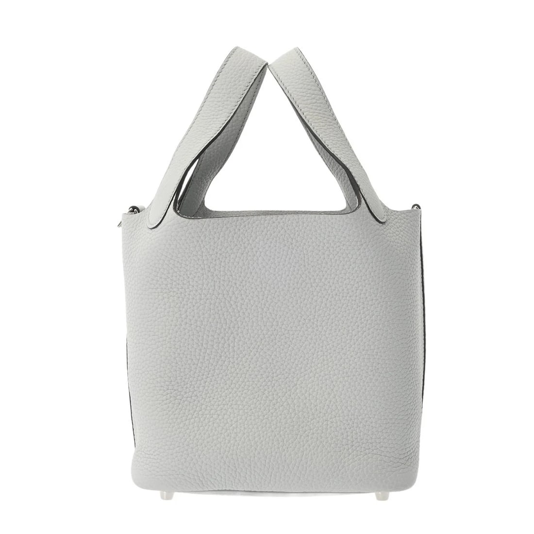 HERMES PICOTIN LOCK PM TAURILLON BLUE PALE HANDBAG: HERMES Picotin Lock PM Taurillon Blue Pale Handbag Brand: HERMES Type: Handbag Material: Taurillon Clemence Color: Blue Pale × SilverMetal Size: H:about 7.5inch W:about 7.1inch (Bottom) D:about 5