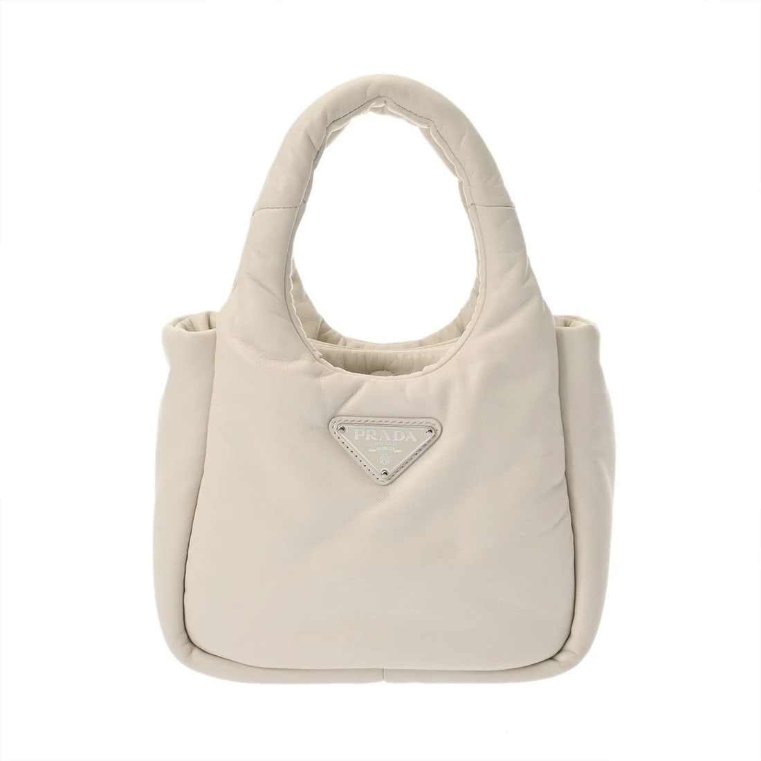 PRADA MINI HANDBAG 2-WAY NAPPA LEATHER WHITE HANDBAG (1 of 8)