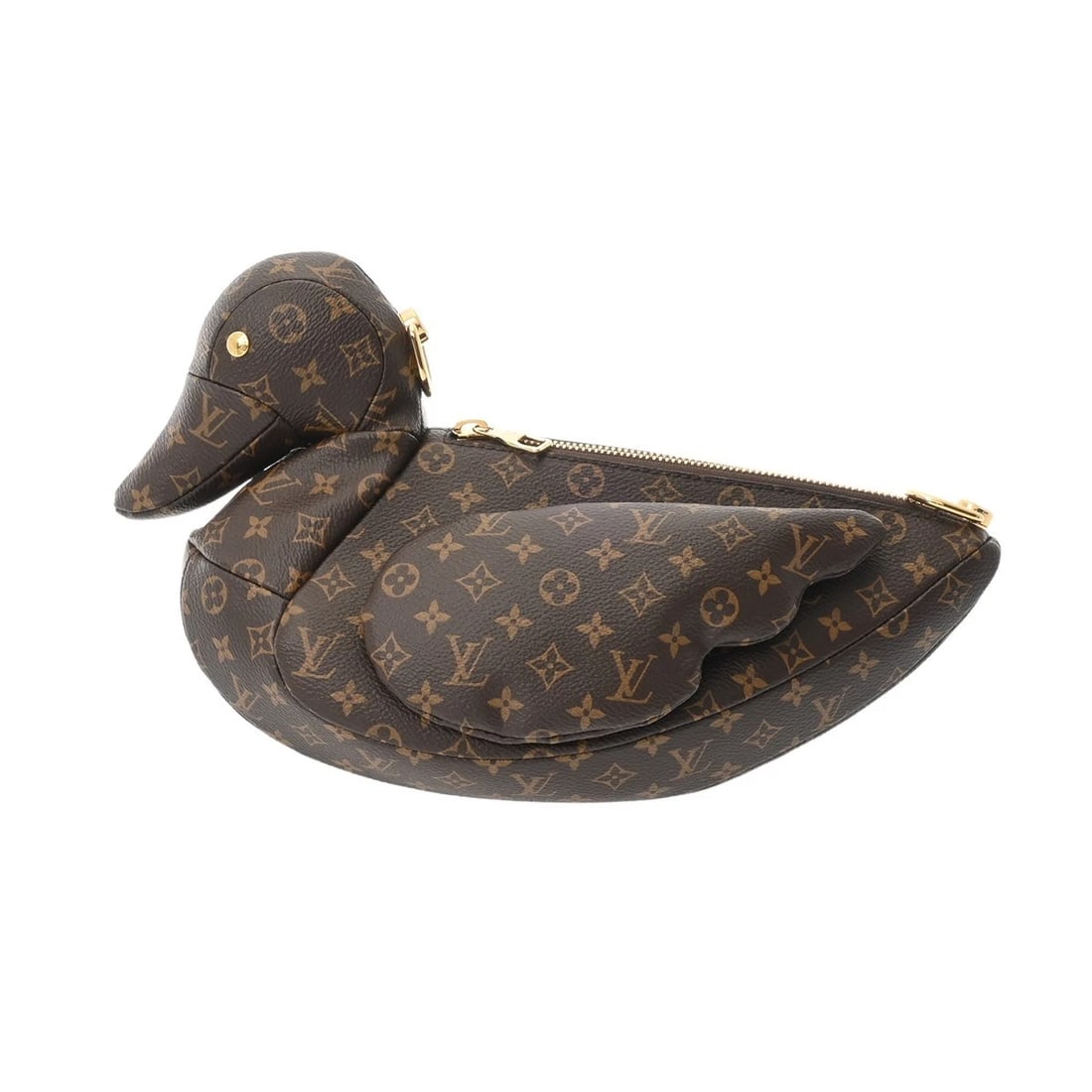 LOUIS VUITTON DUCK BAG MONOGRAM SHOULDER BAG: LOUIS VUITTON Duck Bag Monogram Shoulder Bag Brand: LOUIS VUITTON Type: Shoulder Bag Material: Monogram canvas Color: Brown × Gold Metal Size: H:about 6.7inch (maximum) W:about 11.8inch (maximum)
