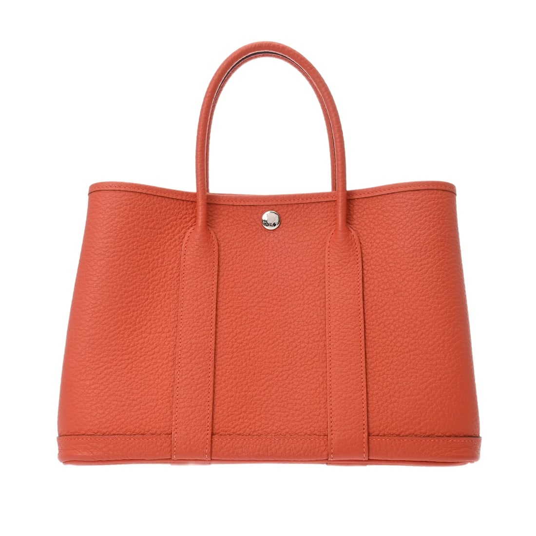 HERMES GARDEN PARTY TPM VASH COUNTRY ROUGE DUCES HANDBAG: HERMES Garden party TPM Vash country Rouge Duces Handbag Brand: HERMES Type: Handbag Material: Vash country Color: Rouge Duces × SilverMetal Size: H:about 8.1inch W:about 11.8inch D:about
