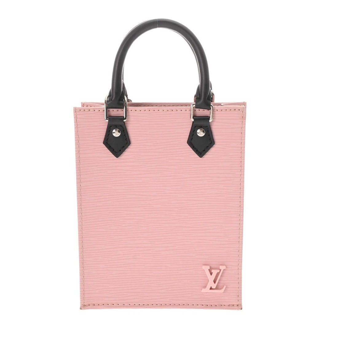 LOUIS VUITTON PETIT SAC PLAT 2WAY EPI LEATHER HANDBAG: LOUIS VUITTON Petit Sac Plat 2WAY Epi leather Handbag Brand: LOUIS VUITTON Type: Handbag Material: leather Color: Rose valerine Size: H:about 6.7inch W:about 5.5inch D:about 2.0inch