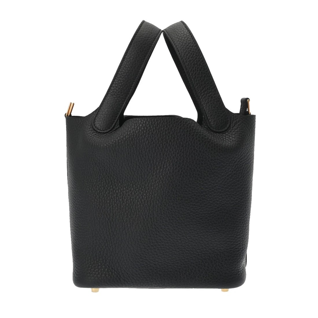 HERMES PICOTIN LOCK PM TAURILLON CLEMENCE BLACK HANDBAG (1 of 8)