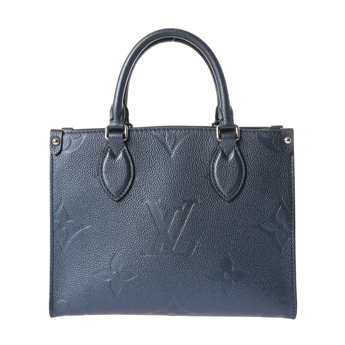 LOUIS VUITTON ON THE GO PM 2WAY MONOGRAM: LOUIS VUITTON On the Go PM 2WAY Monogram Brand: LOUIS VUITTON Type: Handbag Material: Monogram Empreinte Color: Navy blue Size: H:about 7.5inch W:about 9.6inch D:about 4.1inch Handle:about