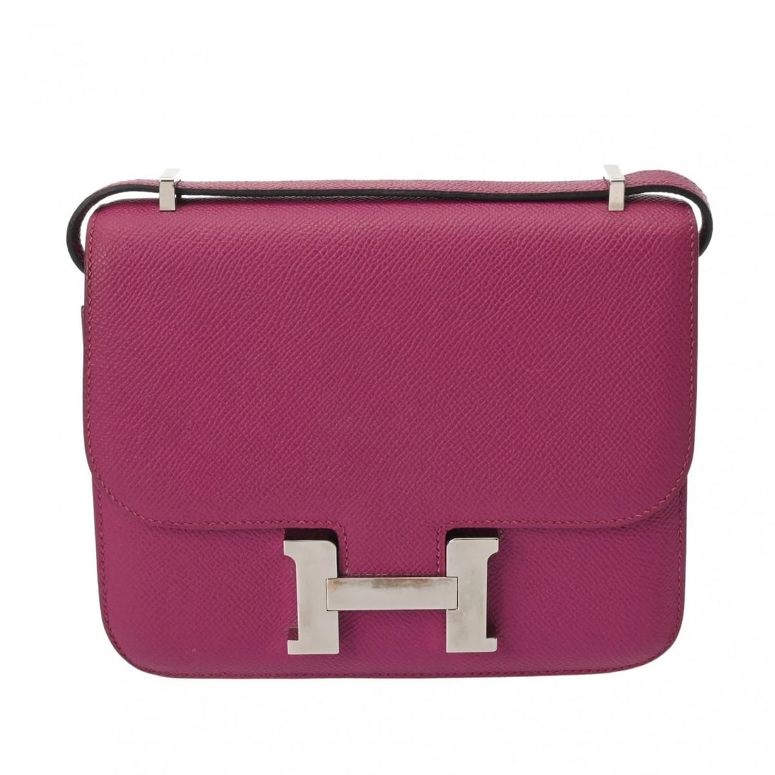 HERMES CONSTANCE 3 18 VEAU EPSOM URPLE SHOULDER BAG: HERMES Constance 3 18 Veau Epsom urple Shoulder Bag Brand: HERMES Type: Shoulder Bag Material: Veau Epsom Color: Rose purple × SilverMetal Size: H:about 5.9inch W:about 7.3inch D:about