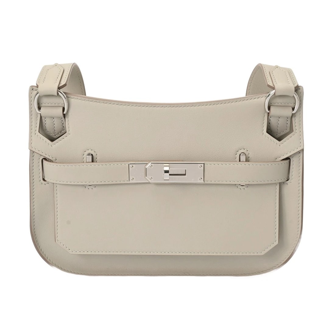 HERMES GYPSIERE MINI VAUX SWIFT PEARL GRAY SHOULDER BAG (1 of 8)
