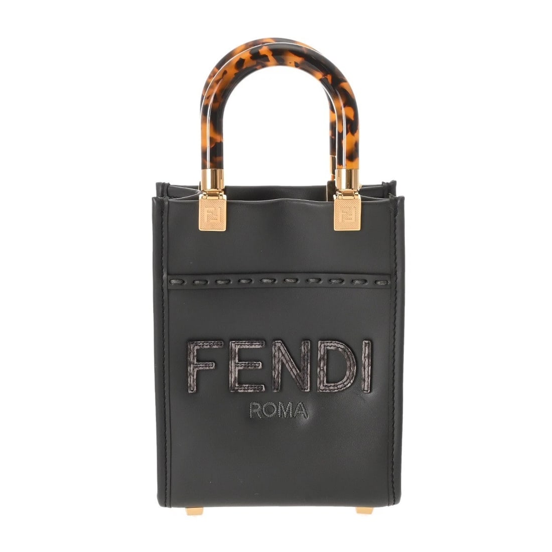 FENDI SUNSHINE SHOPPER MINI CALF LEATHER HANDBAG (1 of 8)