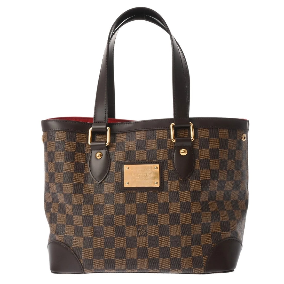 LOUIS VUITTON HAMPSTEAD PM DAMIER DAMIER TOTE BAG: LOUIS VUITTON Hampstead PM Damier Damier Tote Bag Brand: LOUIS VUITTON Type: Tote Bag Material: Damier canvas Color: Brown Size: H:about 9.4inch W:about 11.0inch (Bottom) D:about 6.9inch Handle:ab