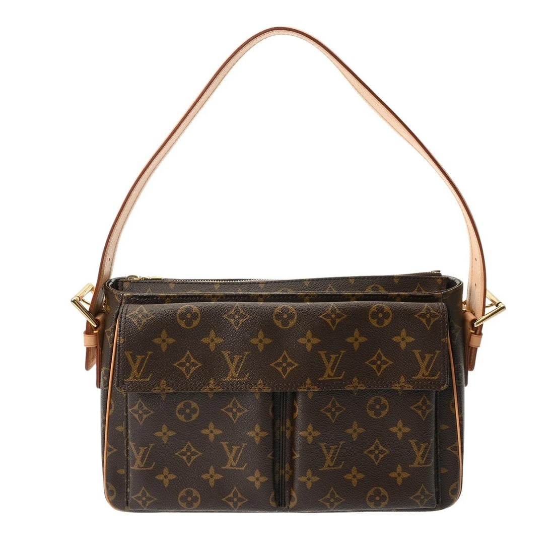 LOUIS VUITTON VIVASITE GM MONOGRAM: LOUIS VUITTON Vivasite GM Monogram Brand: LOUIS VUITTON Type: Shoulder Bag Material: Monogram canvas Color: Brown Size: H:about 8.5inch W:about 12.6inch D:about 3.9inch Shoulder:about 24.8inch (ma