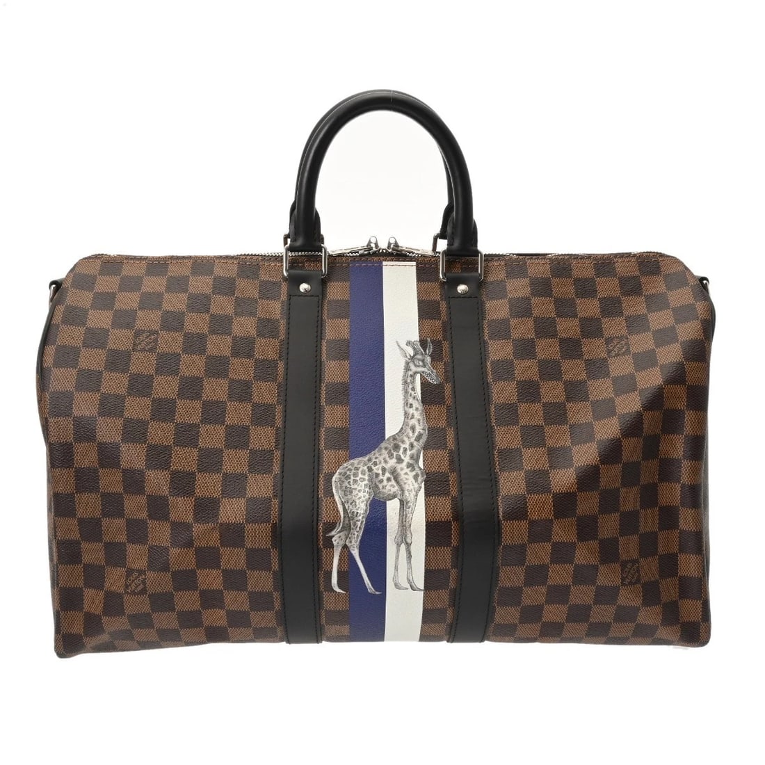 LOUIS VUITTON KEEPALL BANDOULIERE: LOUIS VUITTON Keepall Bandouliere Brand: LOUIS VUITTON Type: Boston bag Material: Damier canvas Color: Brown Size: H:about 10.6inch W:about 17.7inch (Bottom) D:about 7.9inch Shoulder:about