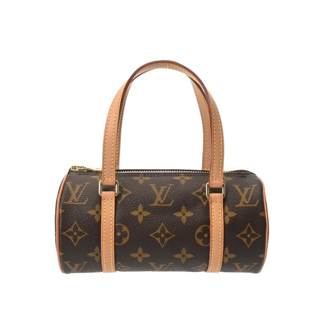 LOUIS VUITTON MINI PAPILLON MONOGRAM HANDBAG: LOUIS VUITTON Mini papillon Monogram Handbag Brand: LOUIS VUITTON Type: Handbag Material: Monogram canvas Color: Brown Size: H:about 3.7inch W:about 7.5inch D:about 3.7inch Accessories: None <