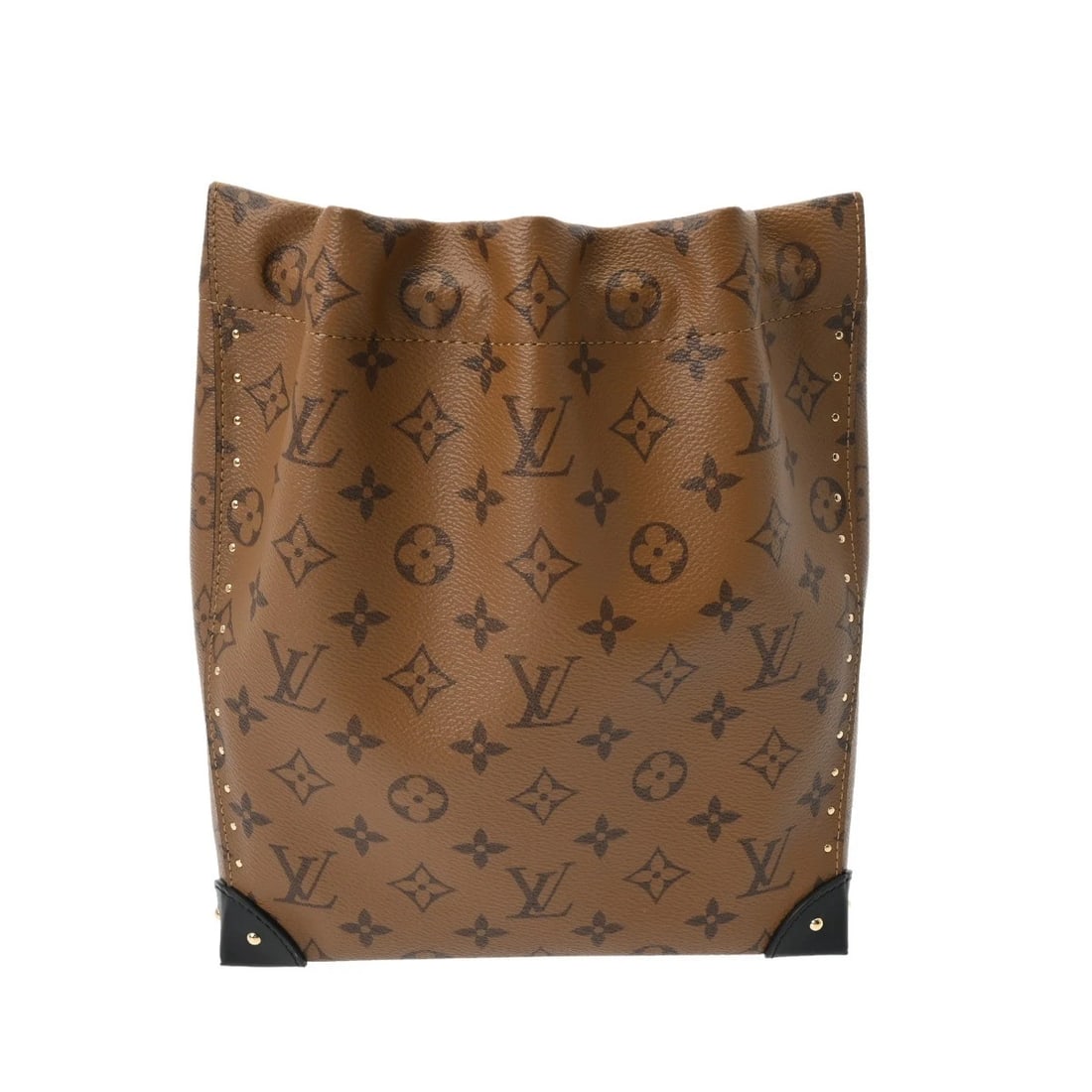 LOUIS VUITTON NOE TRUNK MONOGRAM REVERSE MONOGRAM: LOUIS VUITTON Noe Trunk Monogram reverse Monogram Brand: LOUIS VUITTON Type: Shoulder Bag Material: Monogram canvas Color: Brown Size: H:about 10.2inch W:about 8.9inch (Bottom) D:about 3.1inch