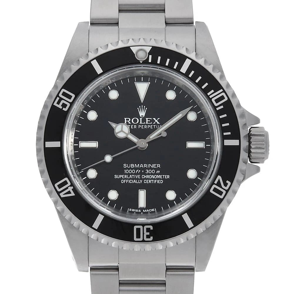 ROLEX SUBMARINER BLACK WATCH: ROLEX SUBMARINER black Watch Brand: ROLEX Type: Wrist watch Material: Band Material Stainless Steel, Case Material Stainless Steel Color: Dial Color Black Size: Case:W40mm Circumference of Wrist:1
