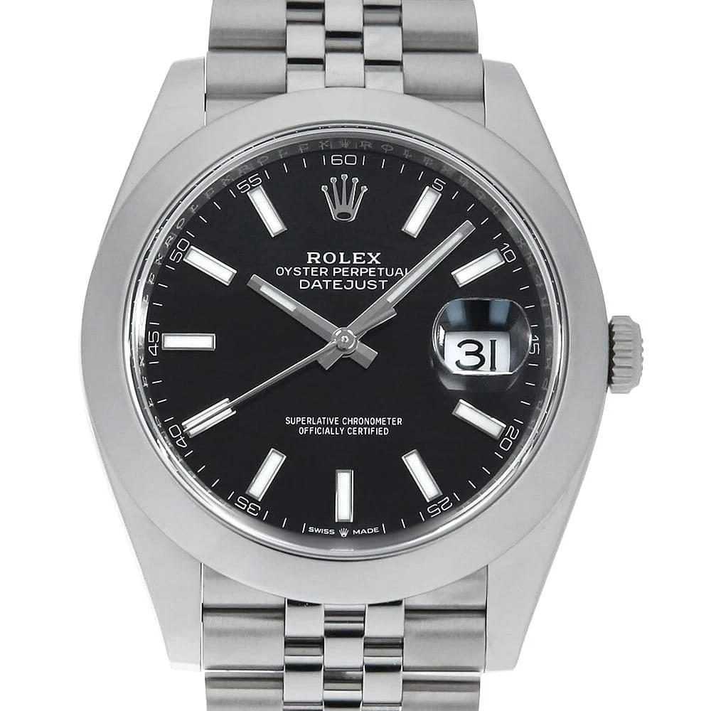 ROLEX DATEJUST BLACK WATCH (1 of 3)