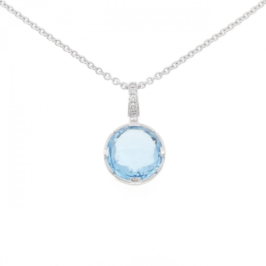 BVLGARI PARENTESI COCKTAIL NECKLACE: Bvlgari Parentesi Cocktail Necklace Brand: BVLGARI Type: Necklace Material: 750 white gold, Main Stone/Creation Blue Topaz Secondary Stone Natural Color: White Gold Size: 38-47cmActual Size Pendan