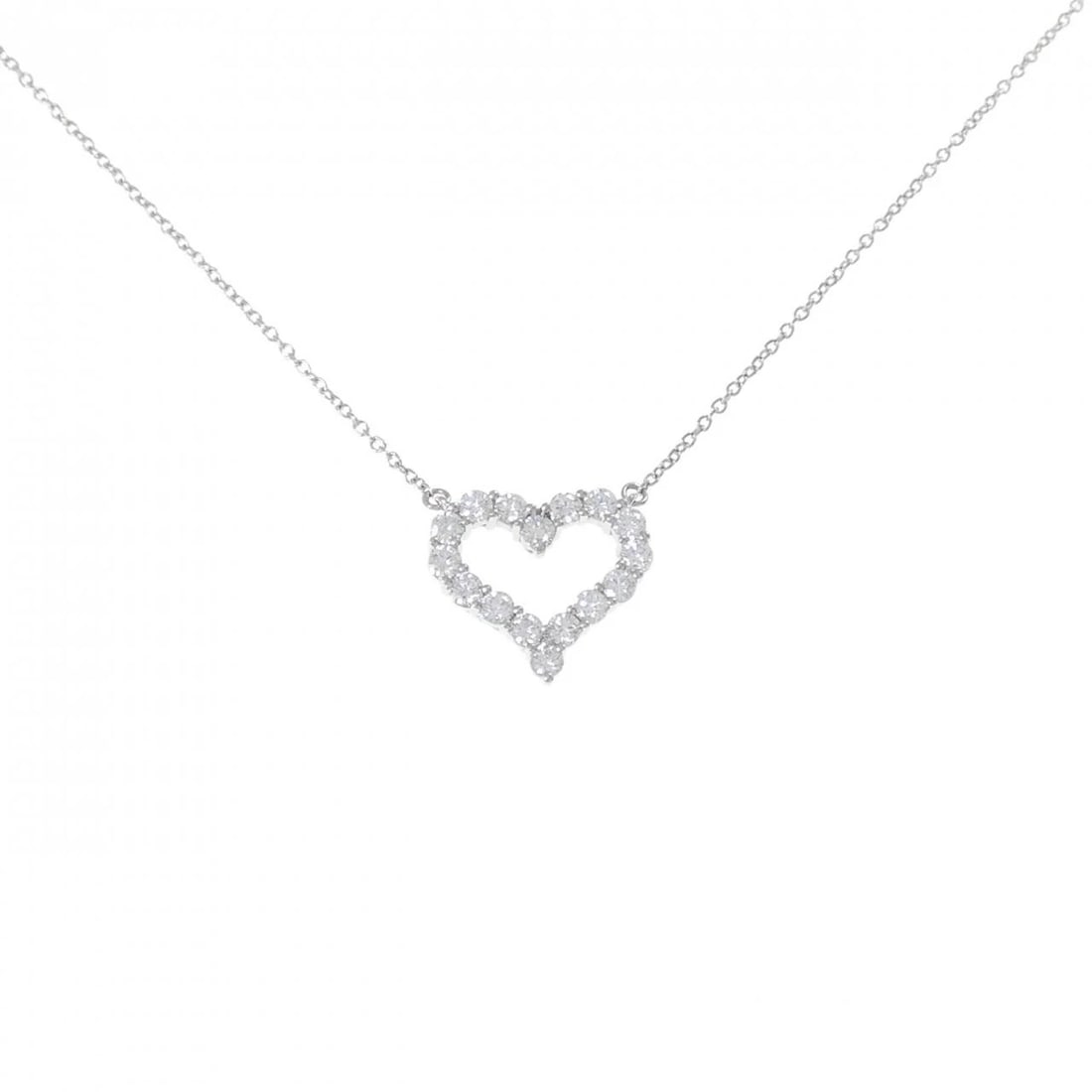 TIFFANY & CO. SENTIMENTAL HEART SMALL NECKLACE: TIFFANY & Co. Sentimental Heart Small Necklace Brand: TIFFANY&Co. Type: Necklace Material: Platinum950, Main Stone/Creation Natural Color: Platinum Size: 42cmActual Size Pendant length approx.