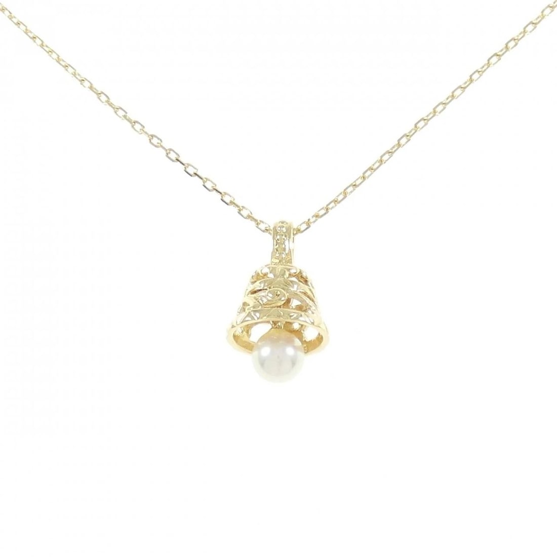 MIKIMOTO AKOYA PEARL NECKLACE: Mikimoto Akoya Pearl Necklace Brand: MIKIMOTO Type: Necklace Material: K18 yellow gold, Main Stone/Creation Akoya Pearl Color: Yellow Gold Size: 40cmActual Size Pendant length approx. x width appr