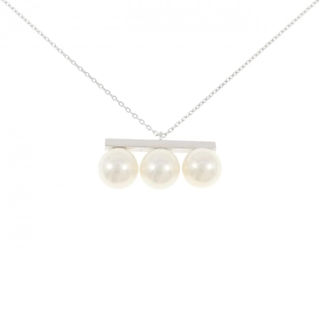 TASAKI BALANCE NEO NECKLACE: Tasaki Balance Neo Necklace Brand: TASAKI Type: Necklace Material: 750 white gold, Main Stone/Creation Akoya Pearl Color: White Gold Size: 41-46cmActual Size Pendant length approx. x width approx.