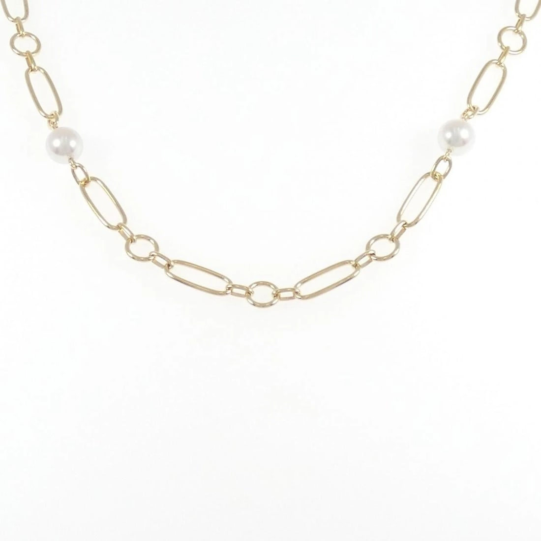 MIKIMOTO M CORD NECKLACE: Mikimoto M Cord Necklace Brand: MIKIMOTO Type: Necklace Material: K18 yellow gold, Main Stone/Creation Akoya Pearl Color: Yellow Gold Size: 61cmActual Size Motif maximum width approx.: 6.5mm