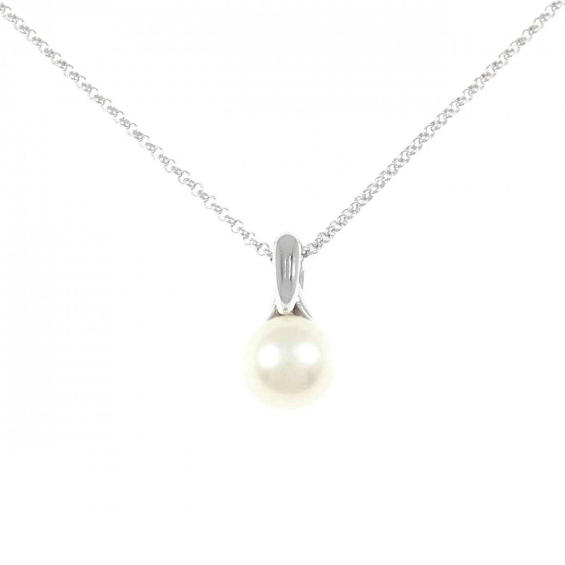 TASAKI AKOYA PEARL NECKLACE: Tasaki Akoya Pearl Necklace Brand: TASAKI Type: Necklace Material: K18 white gold, Main Stone/Creation Akoya Pearl Color: White Gold Size: Actual Size Pendant length approx. x width approx.: