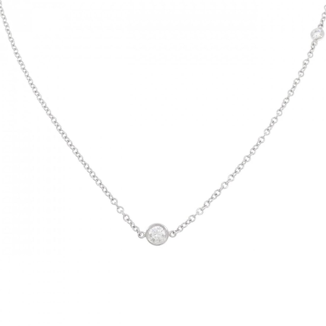 TIFFANY & CO. BY THE YARD 12P NECKLACE: TIFFANY & Co. By the Yard 12P Necklace Brand: TIFFANY&Co. Type: Necklace Material: Platinum950, Main Stone/Creation Natural Color: Platinum Size: 92cmActual Size Diameteraround: 4.8mm Chain maximu