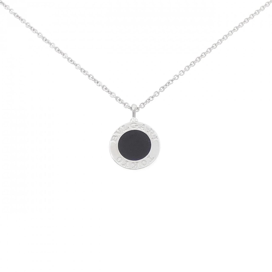 BVLGARI NECKLACE: Bvlgari Necklace Brand: BVLGARI Type: Necklace Material: 750 white gold, Main Stone/Creation Onyx Secondary Stone Natural Color: White Gold Size: 41?44cmActual Size Pendant length approx. x width