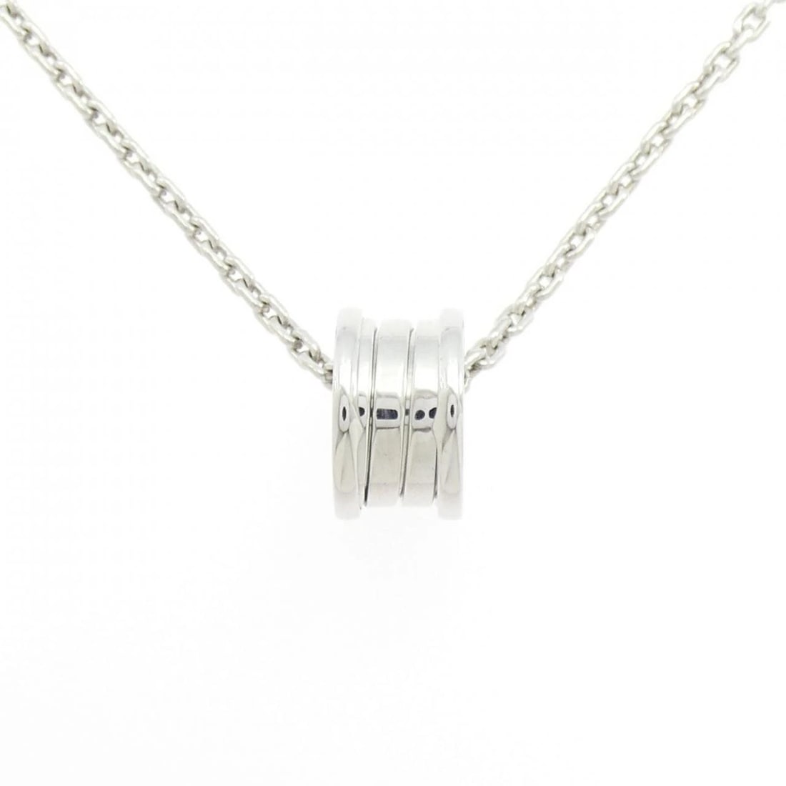 BVLGARI B.ZERO1 NECKLACE: Bvlgari B.zero1 Necklace Brand: BVLGARI Type: Necklace Material: 750 white gold, Color: White Gold Size: Actual Size Pendant length approx. x width approx.: 14.6mmx8.8mm Chain maximum width approx