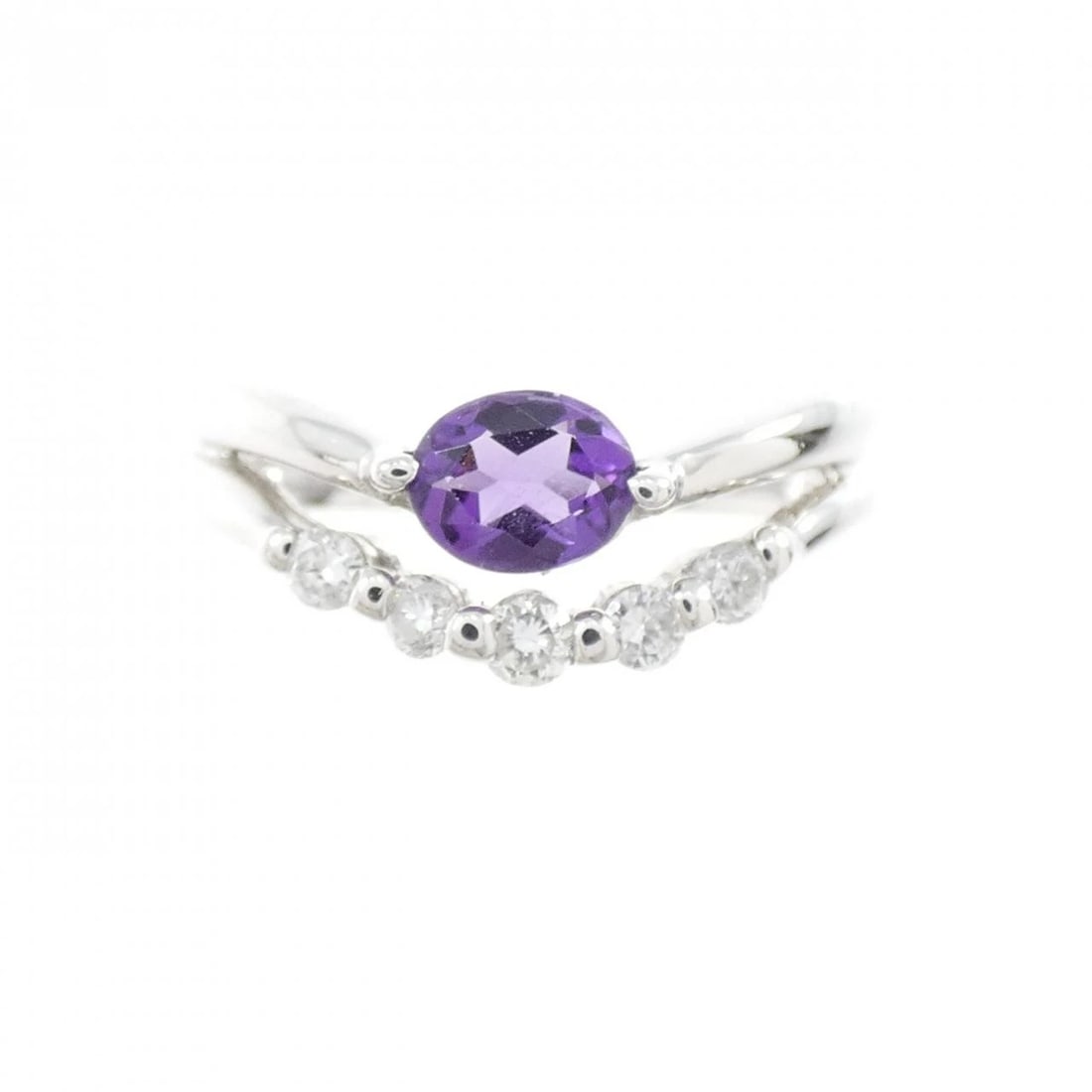 K18WG AMETHYST RING - 2