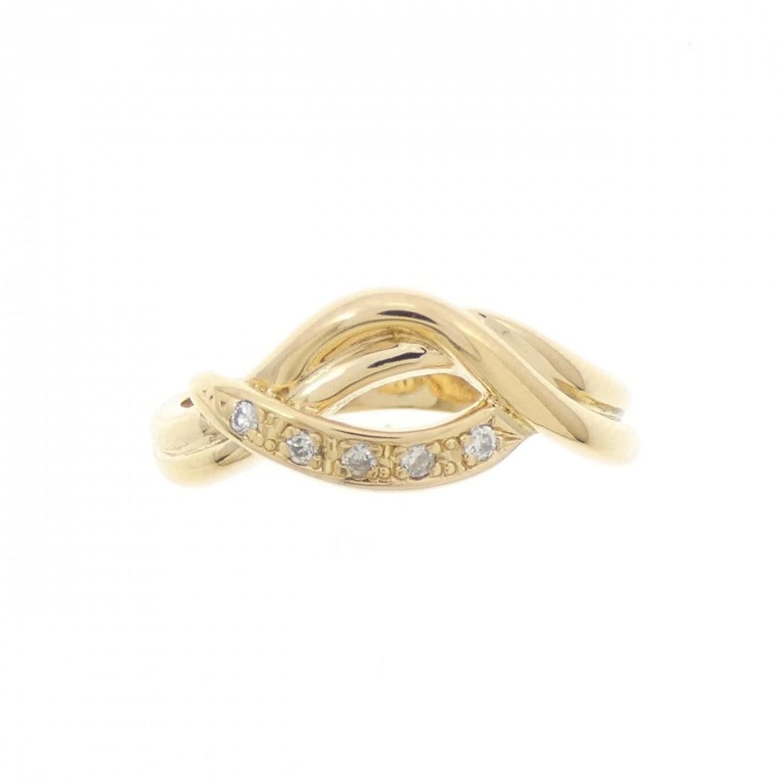 K18YG DIAMOND RING: K18YG Diamond Ring Brand: Unbranded Type: Diamond ring Material: K18 yellow gold, Main Stone/Creation Natural Color: Yellow Gold Size: US5 Accessories: None Accessories Notice: When