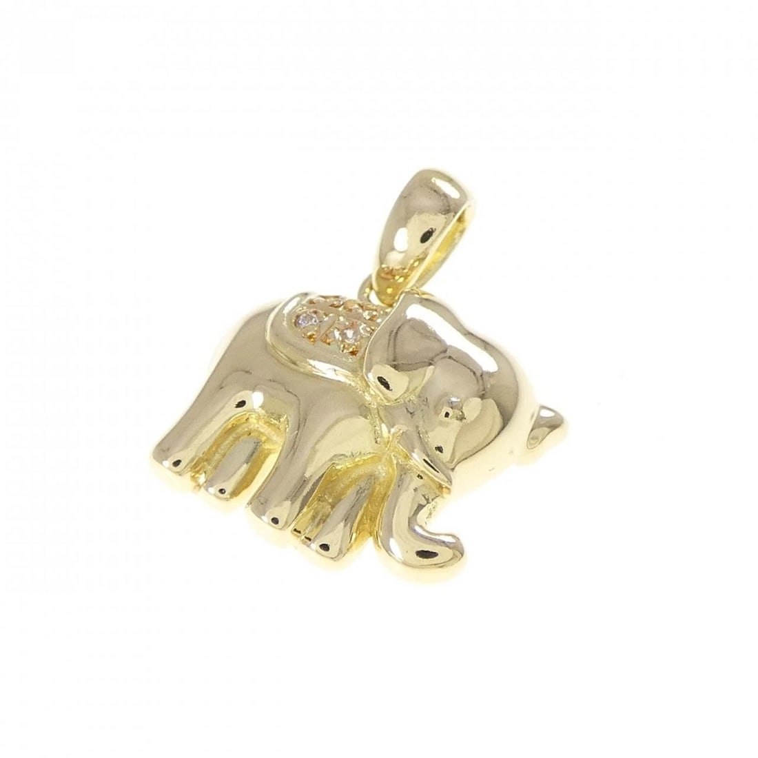 K18YG ELEPHANT DIAMOND PENDANT: K18YG Elephant Diamond Pendant Brand: Unbranded Type: Pendant Brooch Material: K18 yellow gold, Main Stone/Creation Natural Color: Yellow Gold Size: ActualSize HxW: 17.5mmx13.4mm Accessories: