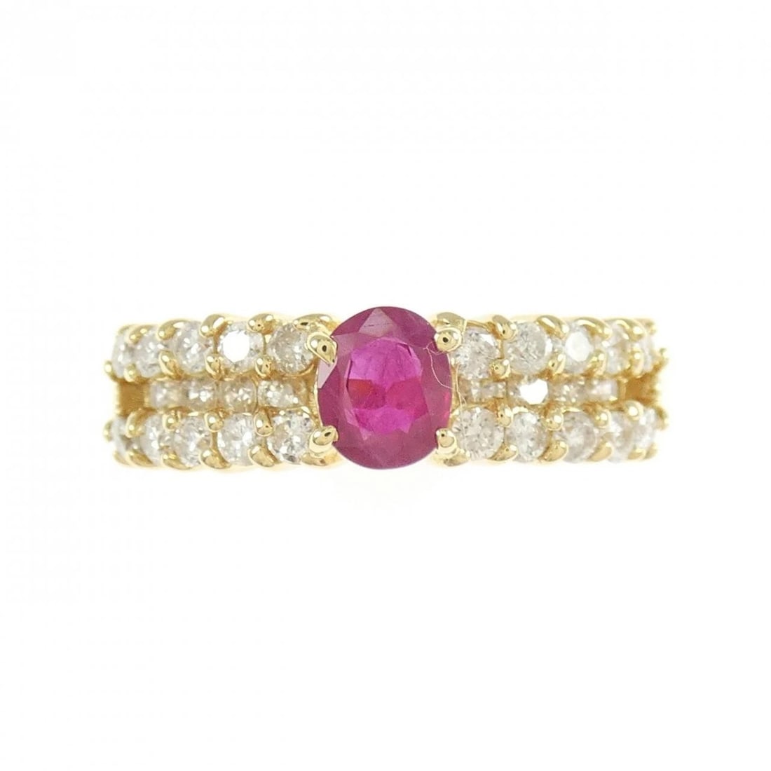 K18YG RUBY RING - 2