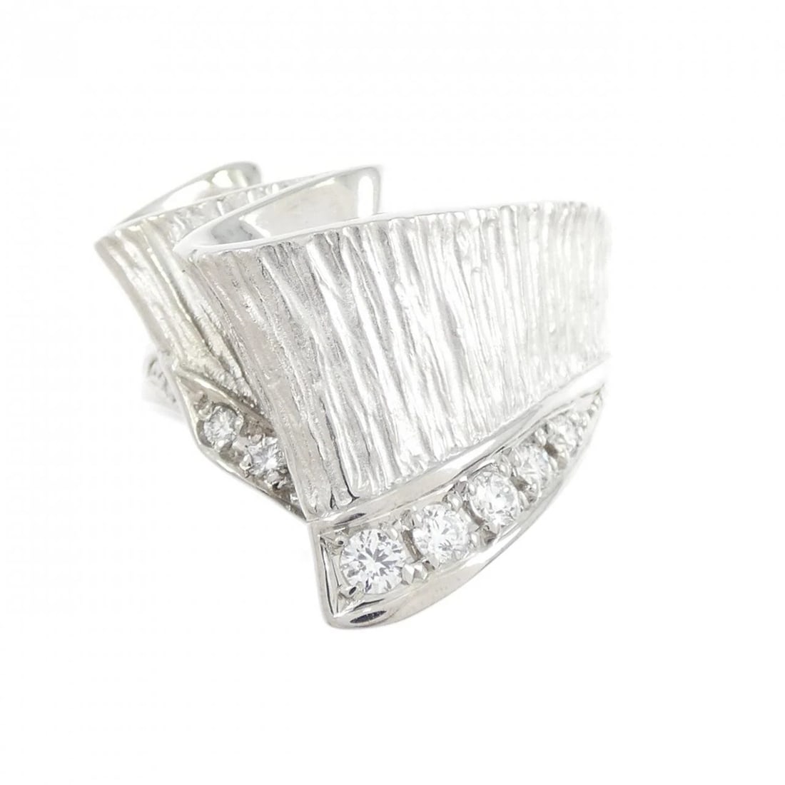 K18WG DIAMOND RING - 2