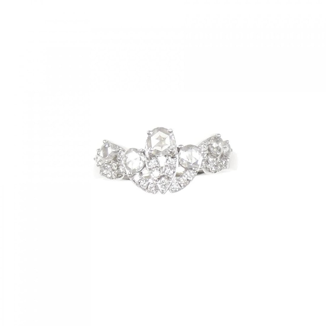 K18WG DIAMOND RING - 2
