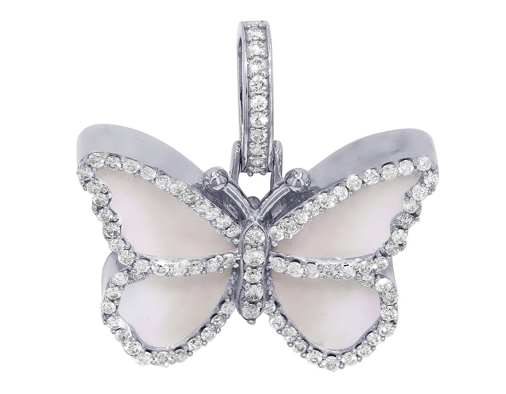 LADIES REAL DIAMOND BUTTERFLY PENDANT (1 of 3)