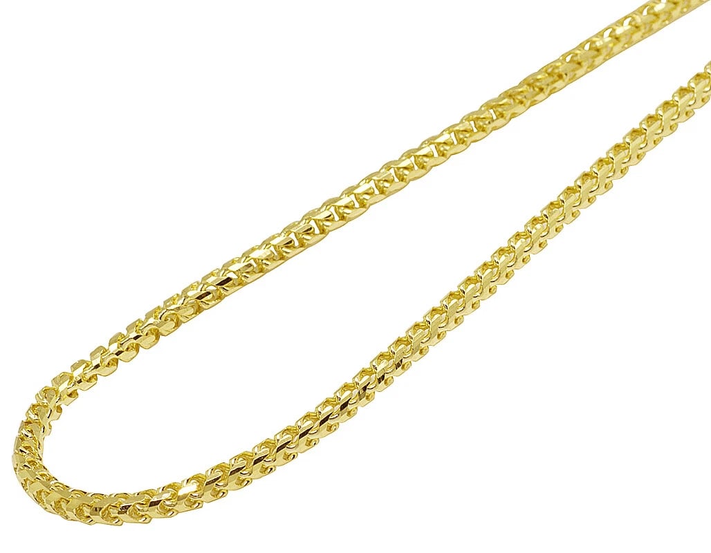 SOLID 10K YELLOW GOLD FRANCO LINK CHAIN NECKLACE (1 of 4)