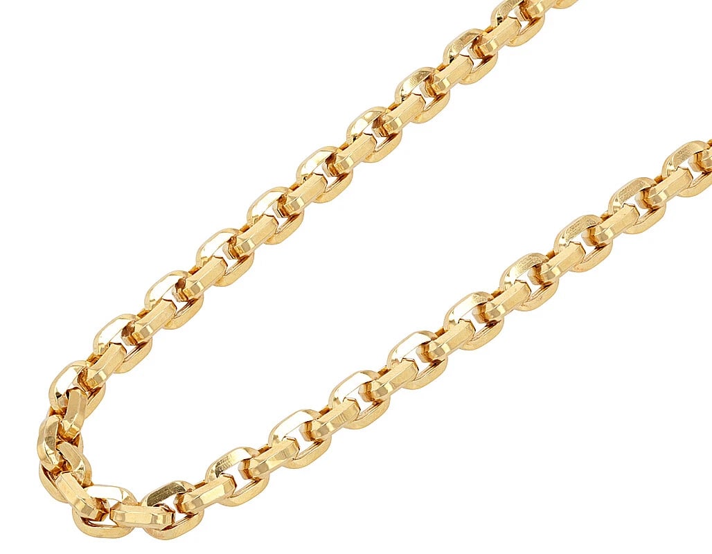 REAL 10K YELLOW GOLD SEMI-SOLID BOX ROLO LINK CHAIN (1 of 2)