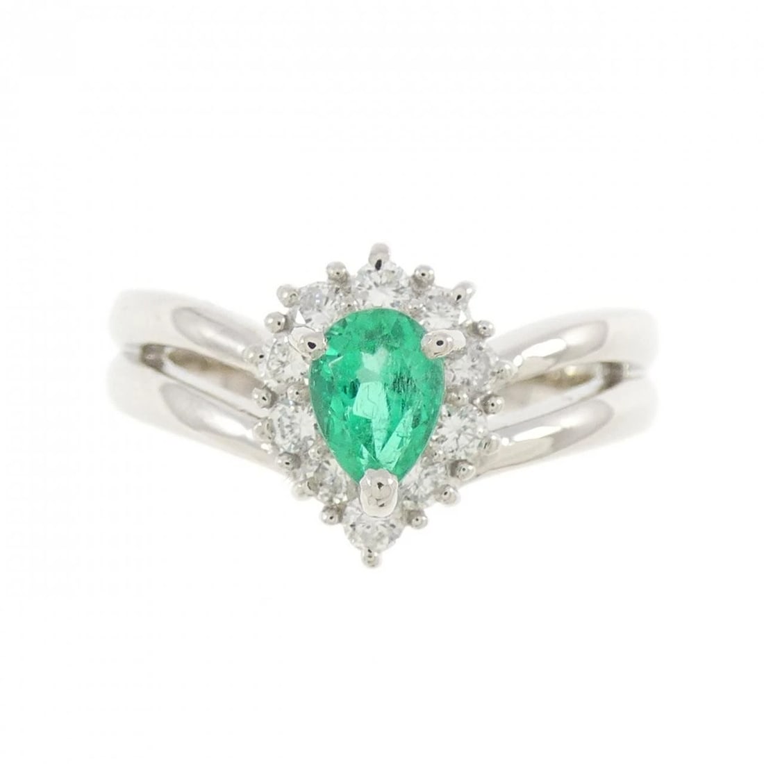 PT900 EMERALD RING - 2
