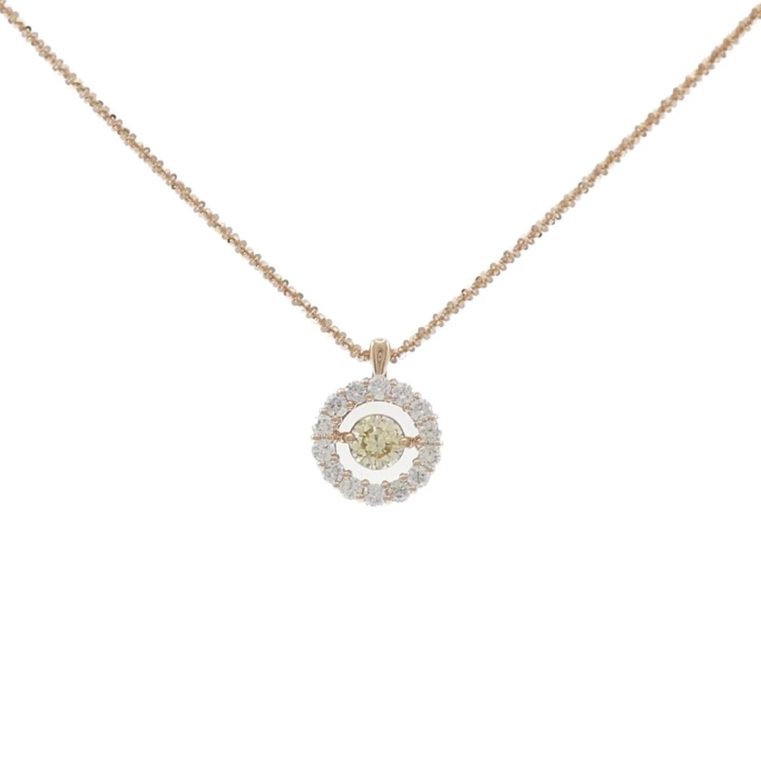 K18PG DIAMOND NECKLACE: K18PG Diamond Necklace Brand: Unbranded Type: Necklace Material: K18 Pink Gold, Main Stone/Creation Natural Color: Pink Gold Size: 46cmActualSize Pendant top H x W: 15.3mmx12.0mm Chain Max. W: