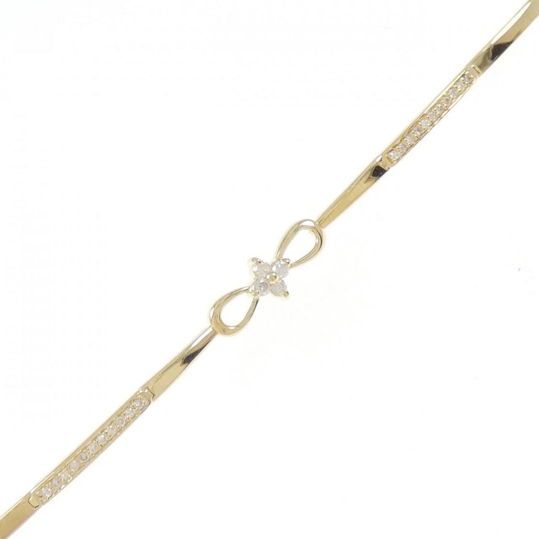 K18YG DIAMOND BRACELET: K18YG Diamond Bracelet Brand: Unbranded Type: Diamond Bure Rubbed T Material: K18 yellow gold, Main Stone/Creation Natural Color: Yellow Gold Size: 16.5cmActual Size Max width approx: 6.5mm 