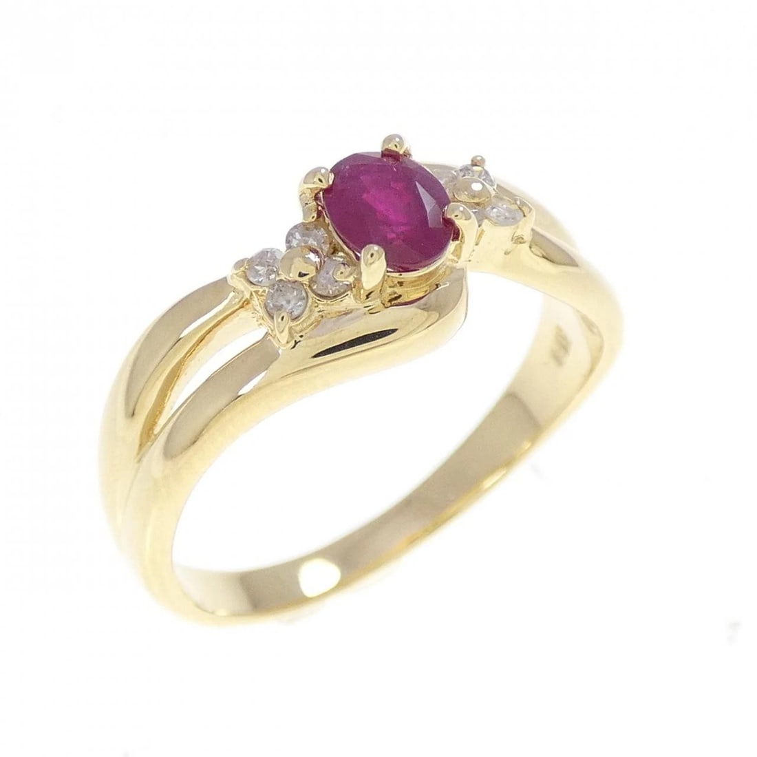 18K YELLOW GOLD RUBY RING (1 of 2)
