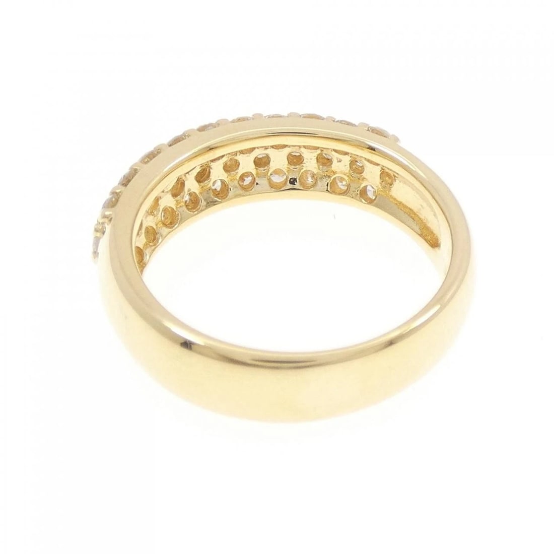 K18YG DIAMOND RING: K18YG Diamond Ring Brand: Unbranded Type: Diamond Ring Material: K18 yellow gold, Main Stone/Creation Natural Color: Yellow Gold Size: US6 Accessories: None Accessories Notice: When