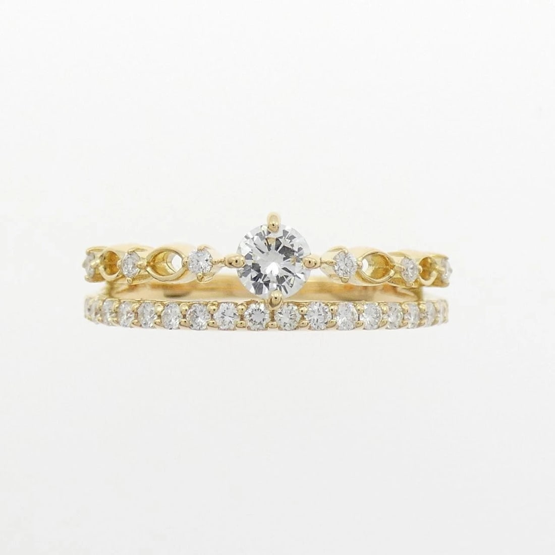 K18YG DIAMOND RING - 2