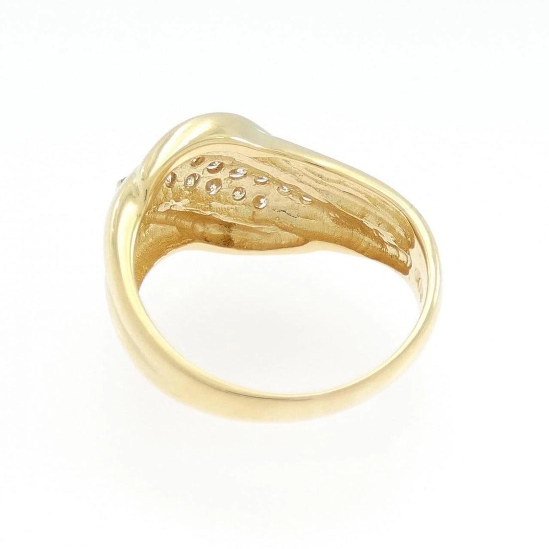 K18YG DIAMOND RING: K18YG Diamond Ring Brand: Unbranded Type: Diamond Ring Material: K18 yellow gold, Main Stone/Creation Natural Color: Yellow Gold Size: US6 1/2 Accessories: None Accessories Notice: When
