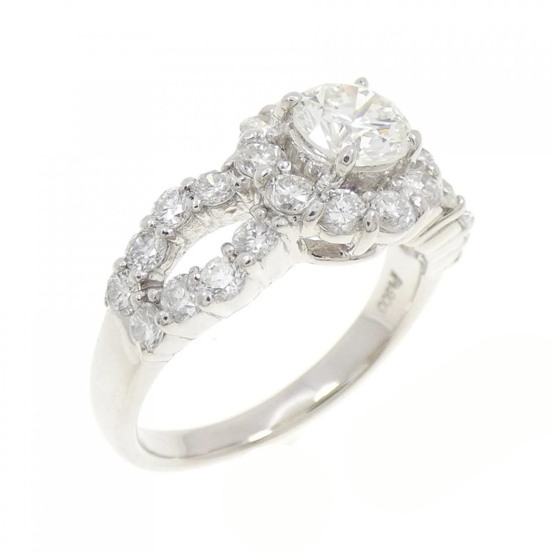 PT900 DIAMOND RING: PT900 Diamond Ring Brand: Unbranded Type: Ring Material: PT900, Main Stone/Creation Natural Color: None Size: US5 Accessories: None Accessories Notice: When purchasing pre-owned goods, ple