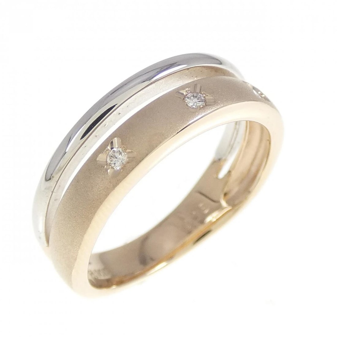 K18PG/PT900 DIAMOND RING: K18PG/PT900 Diamond Ring Brand: Unbranded Type: Diamond ring Material: 18K pink gold/Platinum 900, Main Stone/Creation Natural Color: pink gold/None Size: US5 3/4 Accessories: None