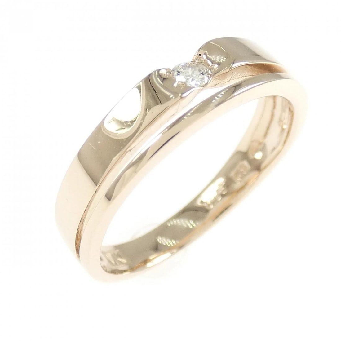 K18PG DIAMOND RING: K18PG Diamond Ring Brand: Unbranded Type: Diamond ring Material: K18 Pink Gold, Main Stone/Creation Natural Color: Pink Gold Size: US5 3/4 Accessories: None Accessories Notice: When