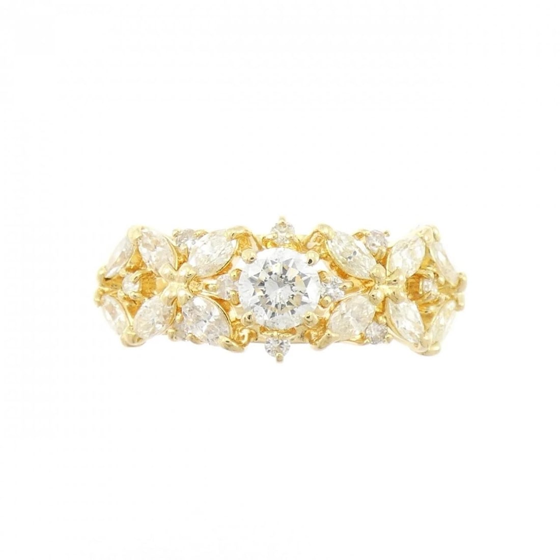 K18YG DIAMOND RING - 2