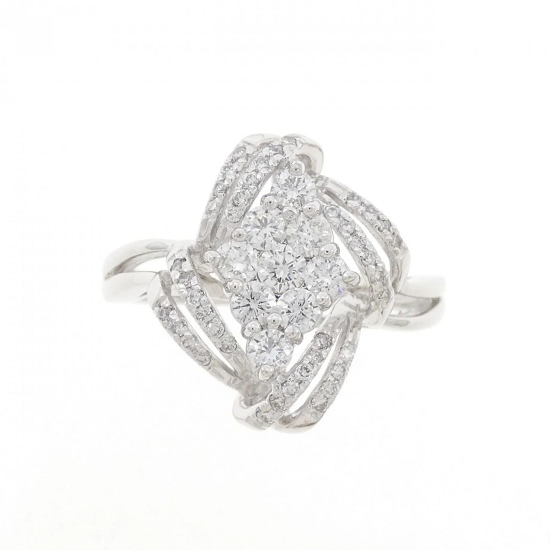 K18WG DIAMOND RING - 2