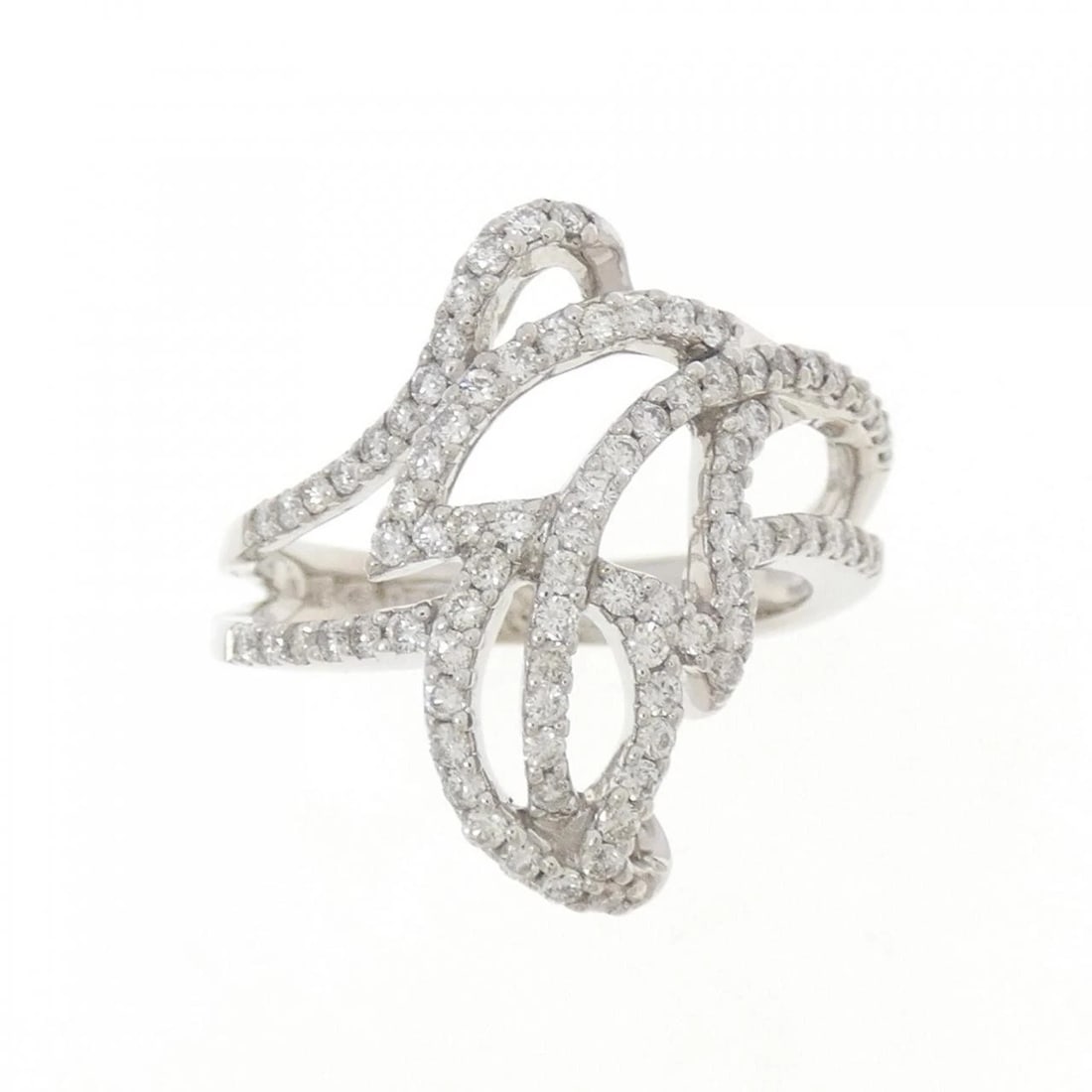 K18WG DIAMOND RING - 2