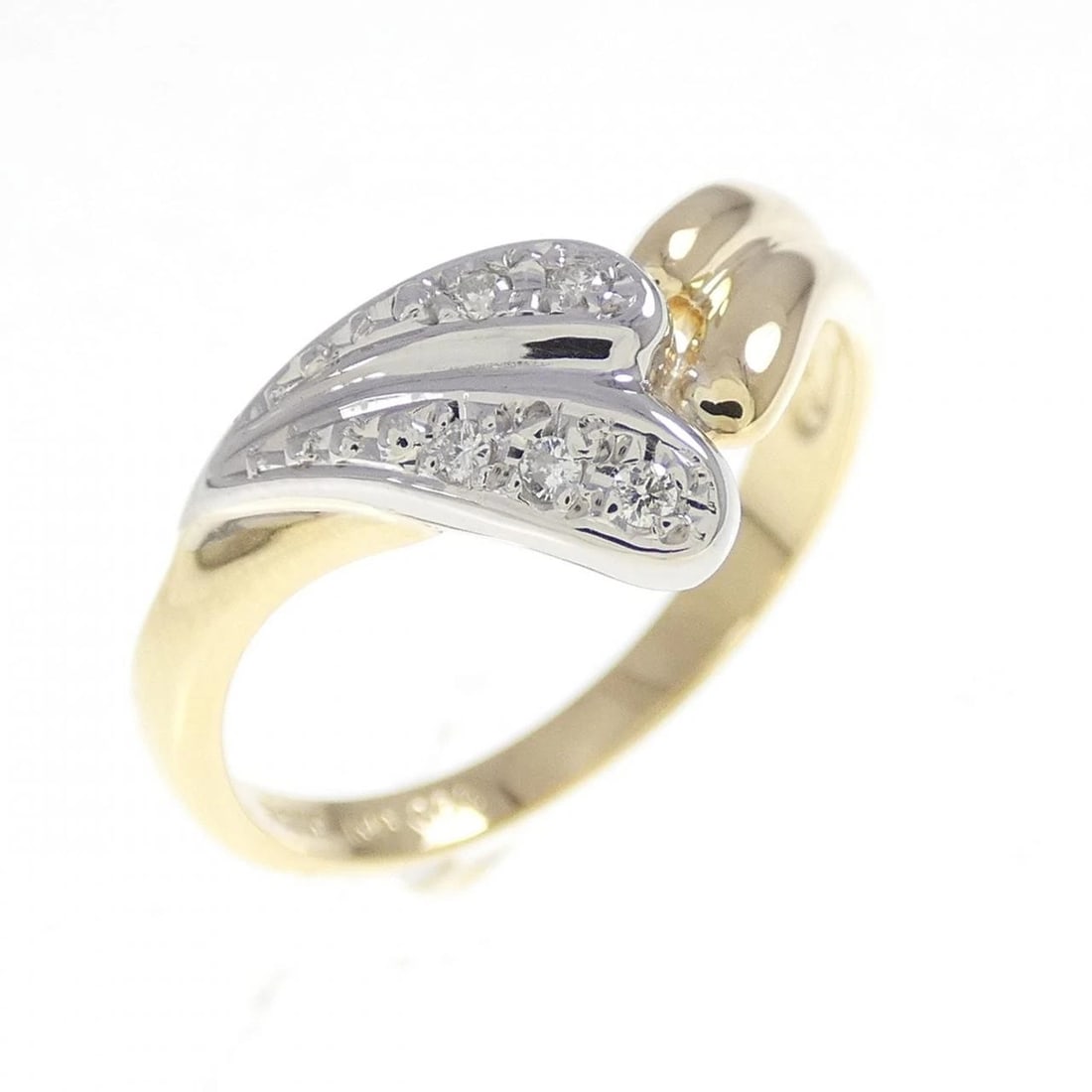K18YG/PT900 DIAMOND RING: K18YG/PT900 Diamond Ring Brand: Unbranded Type: Diamond Ring Material: 18k yellow gold / Platinum 900, Main Stone/Creation Natural Color: Yellow Gold None Size: US6 1/4 Accessories: None