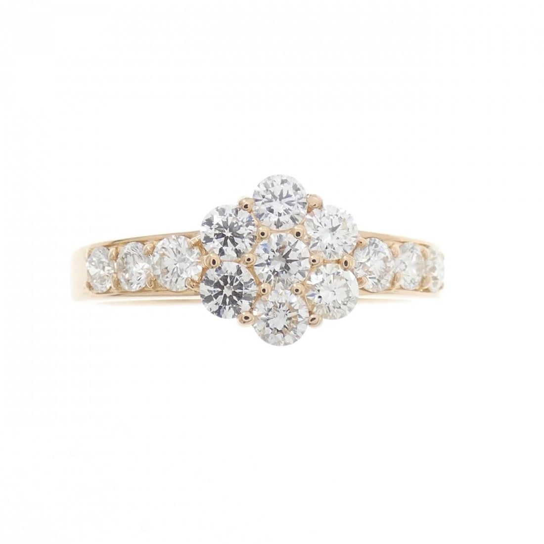 K18PG FLOWER DIAMOND RING - 2